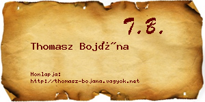 Thomasz Bojána névjegykártya